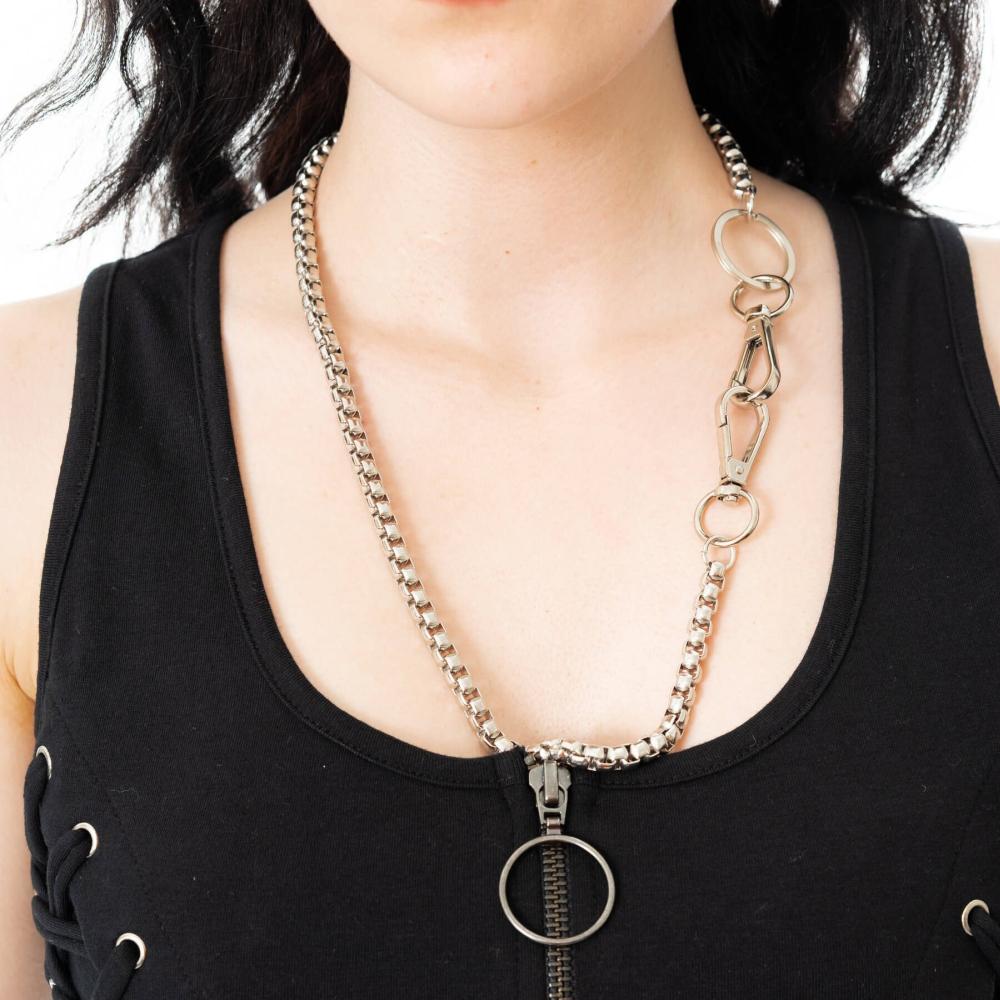 Poizen Industries - Prism Chain 50Cm Portemonneeketting/broekketting - Zilverkleurig